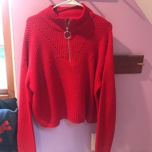 Cropped H&M zip-up sweater